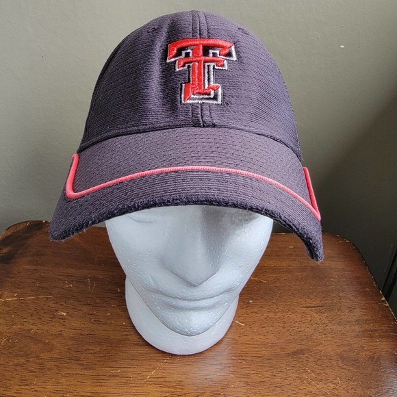 Texas Tech Red Raiders Fitted Under Armour‎ Large Black Red Ball Cap Hat - Picture 1 of 10